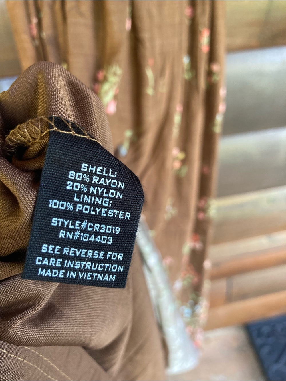 NWT Brown Floral Midi Fall Dress - Picture 6 of 13